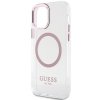 Guess GUHMP12MHTRMP iPhone 12/12 Pro 6.1 różowy/pink hard case Metal Outline Magsafe